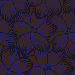 Blue Abstract Floral Seamless Pattern Design