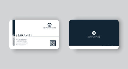 Naklejka na ściany i meble Clean modern minimal business card design template 