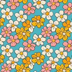 Rolgordijnen Daisy Flowers pattern © Anaya