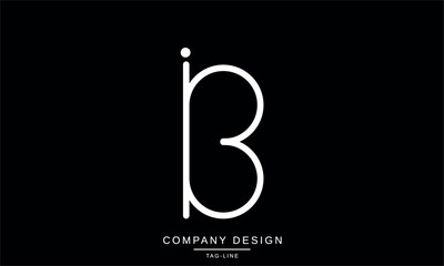 IB, BI Abstract Letters Logo Icon Monogram
