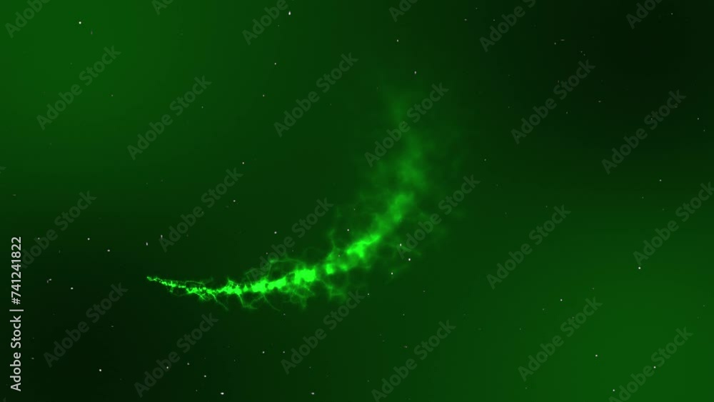 Poster magic particle animation glowing shooting stars in nighttime twinkle sky universe astronomy backgrou