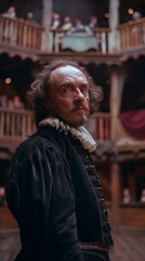 Obraz premium An imagined portrait shot in the style of Kodak Portra 400 of William Shakespeare