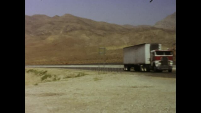 United states 1975, 70s Truck Highway Grand Canyon