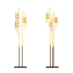 floor lamp isolated on transparent background, interior lighting, 3D illustration, cg render