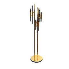 floor lamp isolated on transparent background, interior lighting, 3D illustration, cg render
