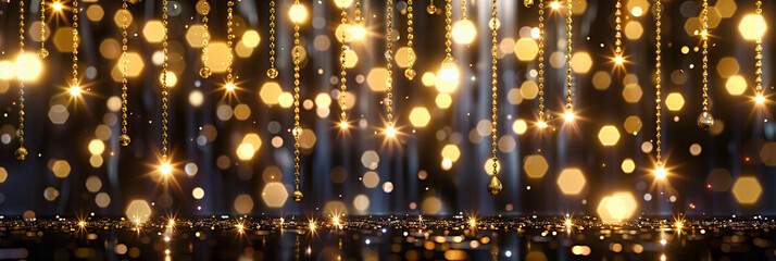 Golden Radiance, Abstract Festive Glow, Capturing the Warmth and Sparkle of Celebration