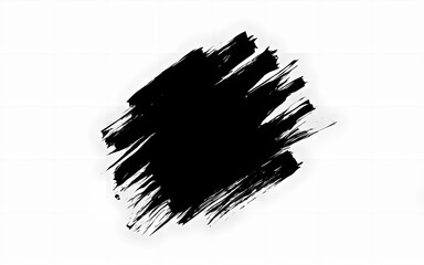 A black brush stroke on white background 