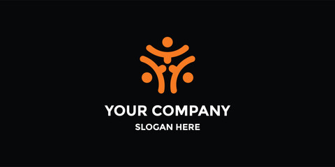logo for company leadership,vector
