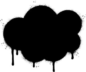Spray Painted Graffiti cloud icon Sprayed isolated with a white background.