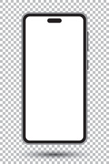 Mobile phone, vector telephone. Blank screen illustration for apps