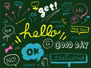 黒板落書きチョークアートセット © gurimayo