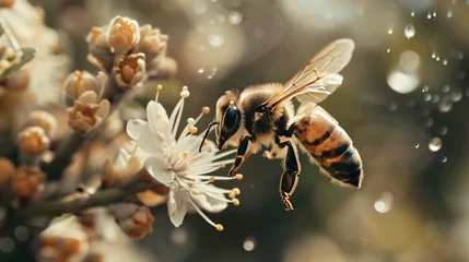 Zelfklevend Fotobehang Natural bee honey. © Mishab