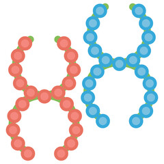 Gene structure flat icon design 