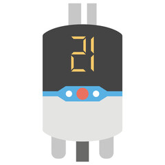 Respiratory therapy equipment flat icon design 