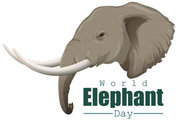 Illustration celebrating World Elephant Day