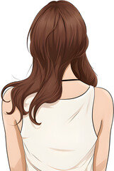 Naklejka premium Back view, head shape back view