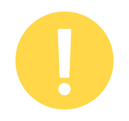 シンプルな黄色のびっくりマーク