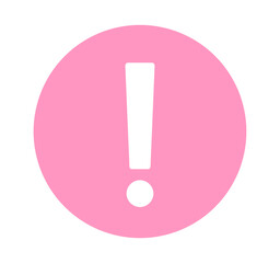 シンプルなピンク色のびっくりマーク