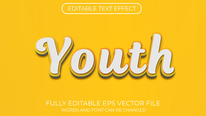 Youth editable text effect. Editable text style effect