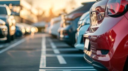 Obraz premium Cars in the parking lot