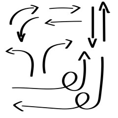 Set arrow abstract black color