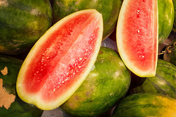 Watermelon, tembikai, or mendikai (Citrullus lanatus) is a vine that originates from semi-desert areas in southern Africa.