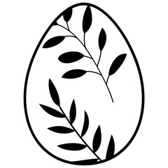 Easter eggs icon hand drawn style.