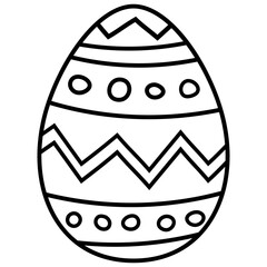 Easter eggs icon hand drawn style.