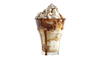 Affogato on isolated on transparent png background. Generative ai