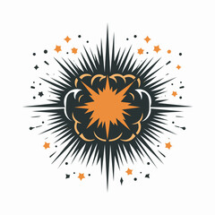 vector cartoon explosion in white background