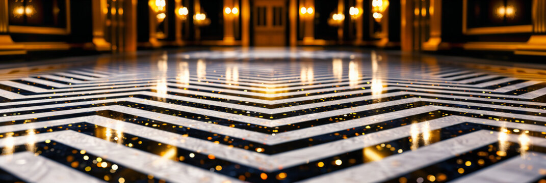 Historic Hollywood Walk of Fame, Urban Street View with Star Pavement, Travel and Entertainment Concept