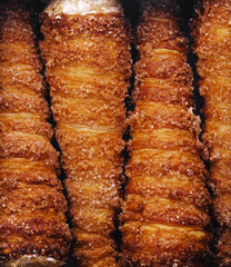 waffle sweet cone with white sweets meringue