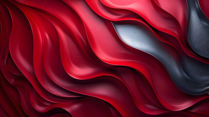 Obraz premium Elegant Red and Black Waves Texture: Abstract Design for Backgrounds and Art Concepts