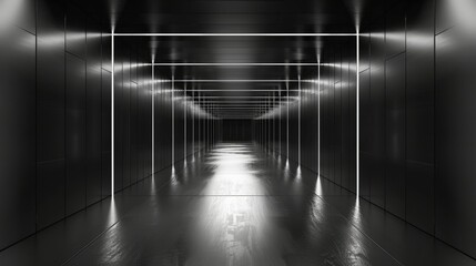 Monochromatic 3D Corridor with Linear Light Reflections