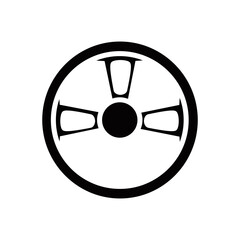 Obraz premium Steering wheel icon vector. Machine control illustration sign. Steer symbol or logo.