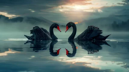 Foto op Aluminium Black swans © Anaya