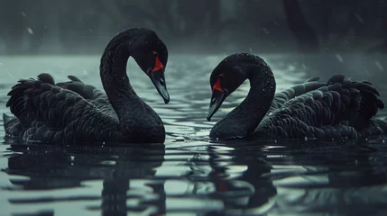 Keuken foto achterwand Black swans © Anaya