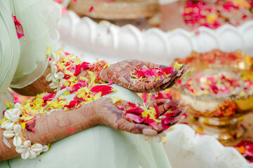 Indian Hindu wedding rituals sacred fire