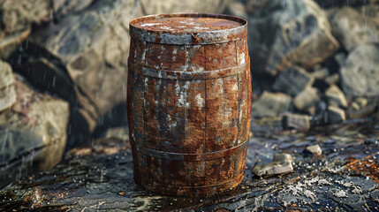 Old rusty barrel - Powered by Adobe