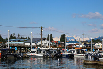Fototapeta na wymiar Alaska, Port of the small town of Petersburg, United States 