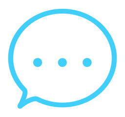 水色｜シンプルな点々の吹き出し	
