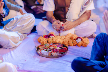 Obraz na płótnie Canvas Indian Hindu wedding rituals sacred fire