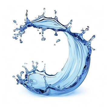 recommend clip art: 3d render, blue wave, water wavy splash clip art isolated on transparent background. Natural splashing liquid shape, Generative AI