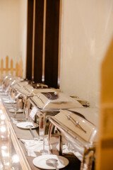 table set for a dinner