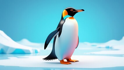 Obraz premium penguin on snow