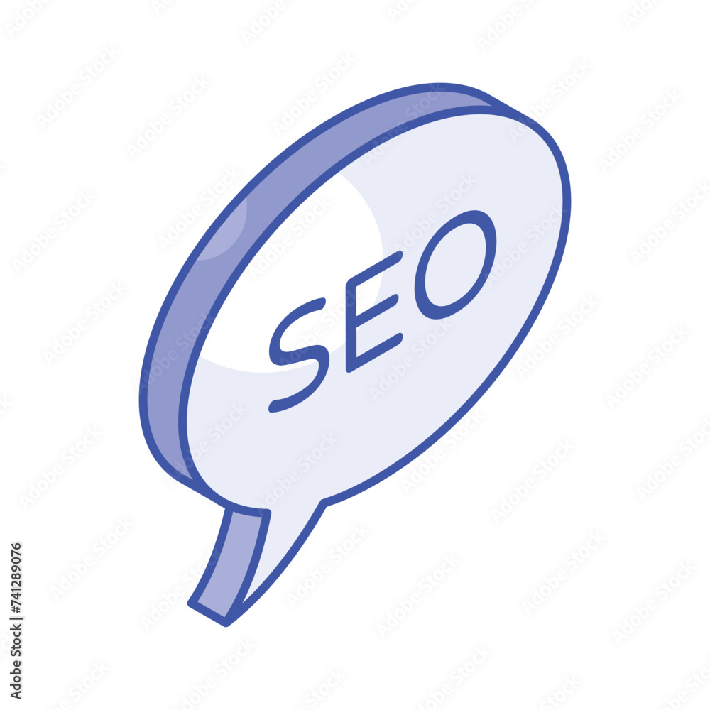 Wall mural seo chat isometric vector design, ready to use in websites and mobile apps