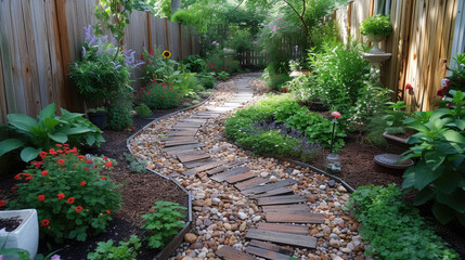 English Cottage Herb Garden with Storytelling Circle