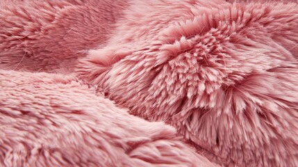 Texture of wool, fur close-up. Glamorous pink background for advertising.