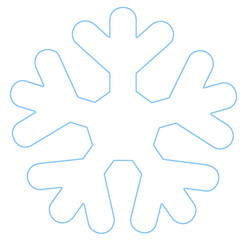 
This is a sky blue snowflake illustration.