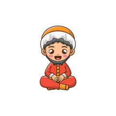 Islamic character Ramadan vector 